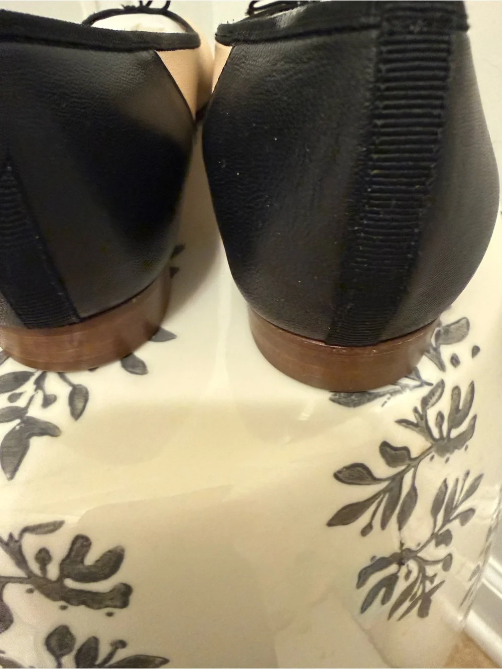 2013 NIB J.Crew Kiki Contrast Cap-Toe Ballet Flats - Italian Leather